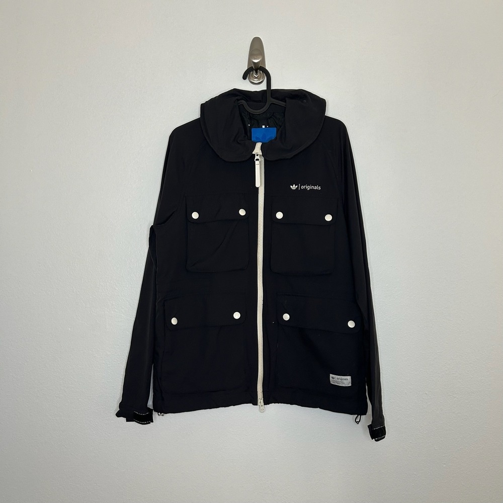 Adidas Originals Black Multi-Pocket Hooded Field Jacket Numbered 11/11 Sz XS